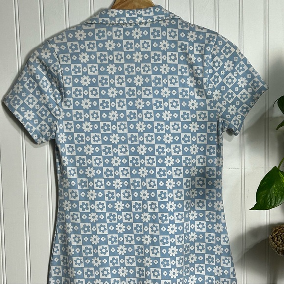 HOLLISTER California Cotton Shift Dress 70’s Retro Flower Power Print Size Small - Picture 8 of 11